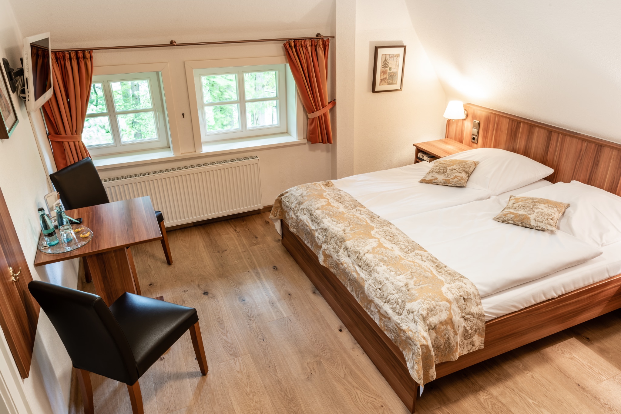 Double room on the top floor of the "Hans-Pforte-Haus" | Landhaus Haverbeckhof | Photo: Markus Tiemann