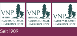 Logos Verein und Stiftung Naturschutzpark Lüneburger Heide, VNP Naturpark GmbH - Seit 1909 Hüter der Heide